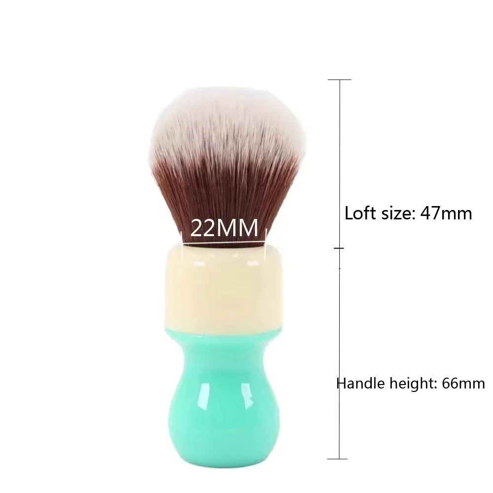 YAQI Surf 22mm Men's Shaving Brush - Affordable Synthetic Bristle Hair with Resin Handle for Smooth Shaving Experience