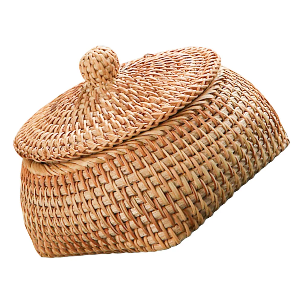 

Snack Container Sundries Storage Box Bins with Lids Woven Basket Autumn Vines Organizer Baskets