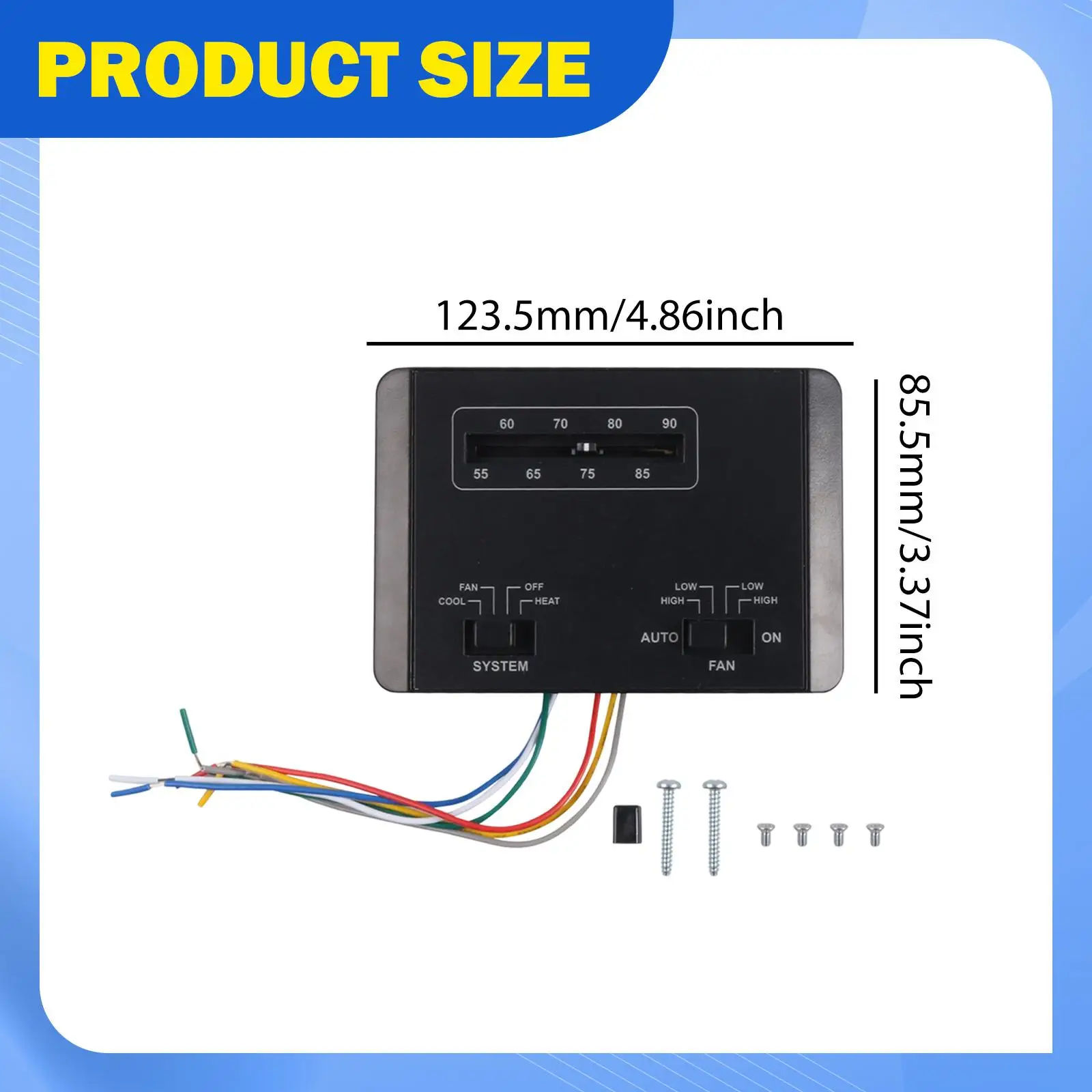 RV Thermostat RV Air Conditioner Thermostat Single Stage T Stat for Mach Series