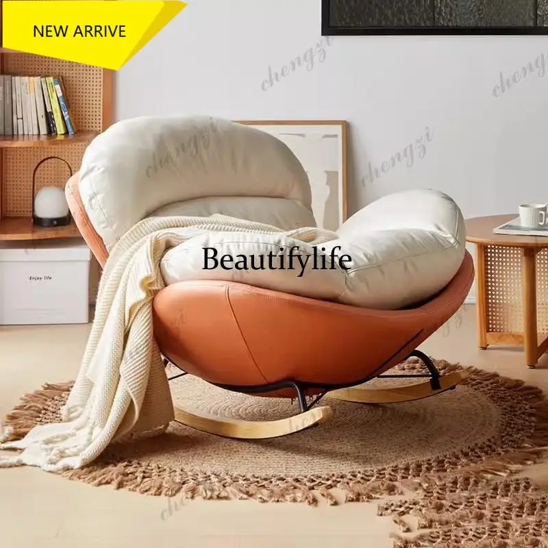 

M178 Luxury Recliner Wooden Chair Home Nordic Cheap Bedroom Rocking Living Room Chairs Designer Comfy Sedie Da Soggiorno