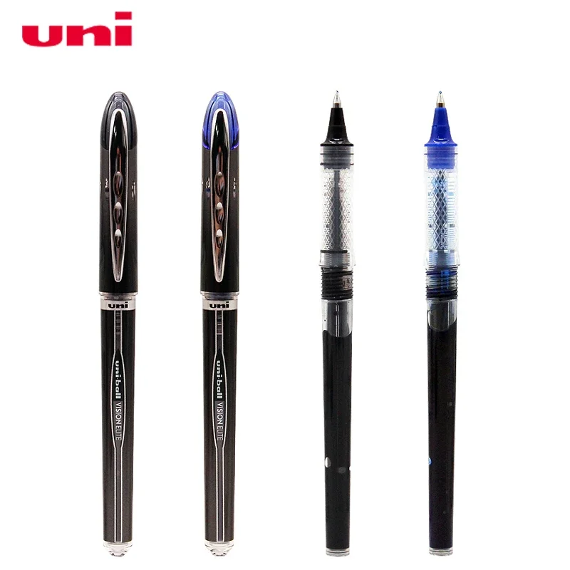 12 Pieces Japan UNI Mitsubishi Gel Pens Uni-ball Vision Elite UB-205 Beads Pen Straight-Type Beads Pen Large Capacity Stationery