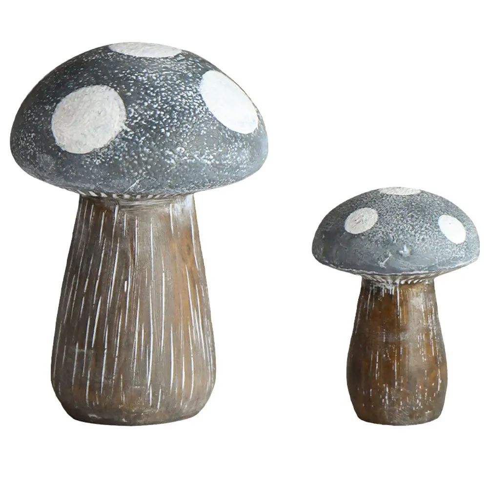 

2 шт., статуя из смолы в виде гриба, сад, открытый для газона, бонсай, рабочий стол, смола, гриб, микропейзаж, украшение