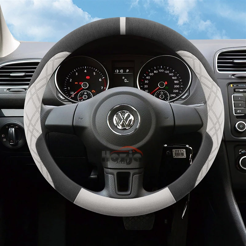 

Suede Leather Car Steering Wheel Cover for Volkswagen VW Golf 6 7 8 MK6 MK7 MK8 Car-styling Auto Accessories