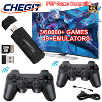 4K HD game stick 256GB X2 Plus 3/60000 video game console 2.4g double wireless controller retro game TV stick for PSP/PS1/GBA