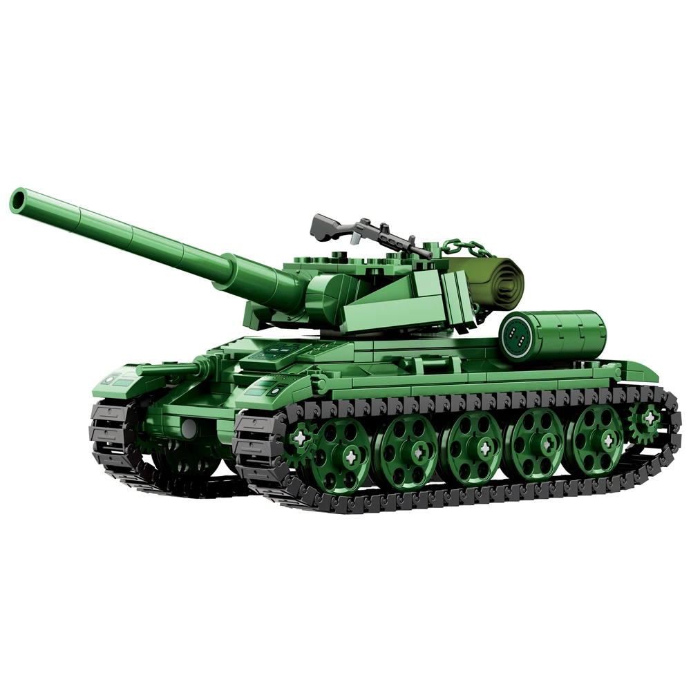 World War Army Military Soldiers Soviet Union T-34 Medium Tank Model Assemble Building Blocks Bricks Toys Gift