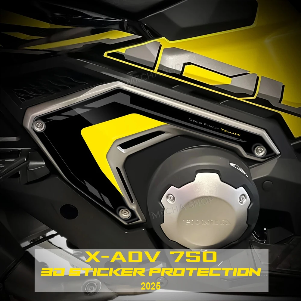 

For X-ADV 750 XADV 750 Motorcycle 3D Epoxy Decal Protection Kit Heel Protector Stickers