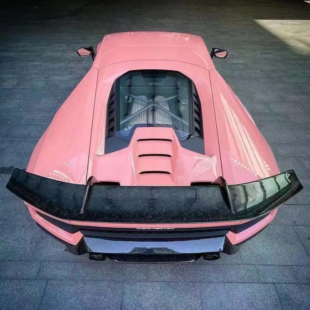 مناسبة لامبورغيني LP580 LP610 ترقية LP640 ألياف الكربون المصد الأمامي والخلفي المفسد الجسم كي