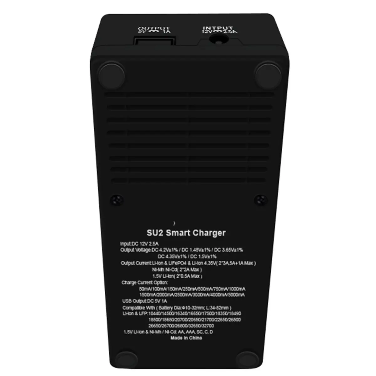 Y1935A*☀▃SU2 Smart Charger 2 Slots Fast Charging for 26800 32650 21700 32700 Rechargeable Lithium Battery US Plug