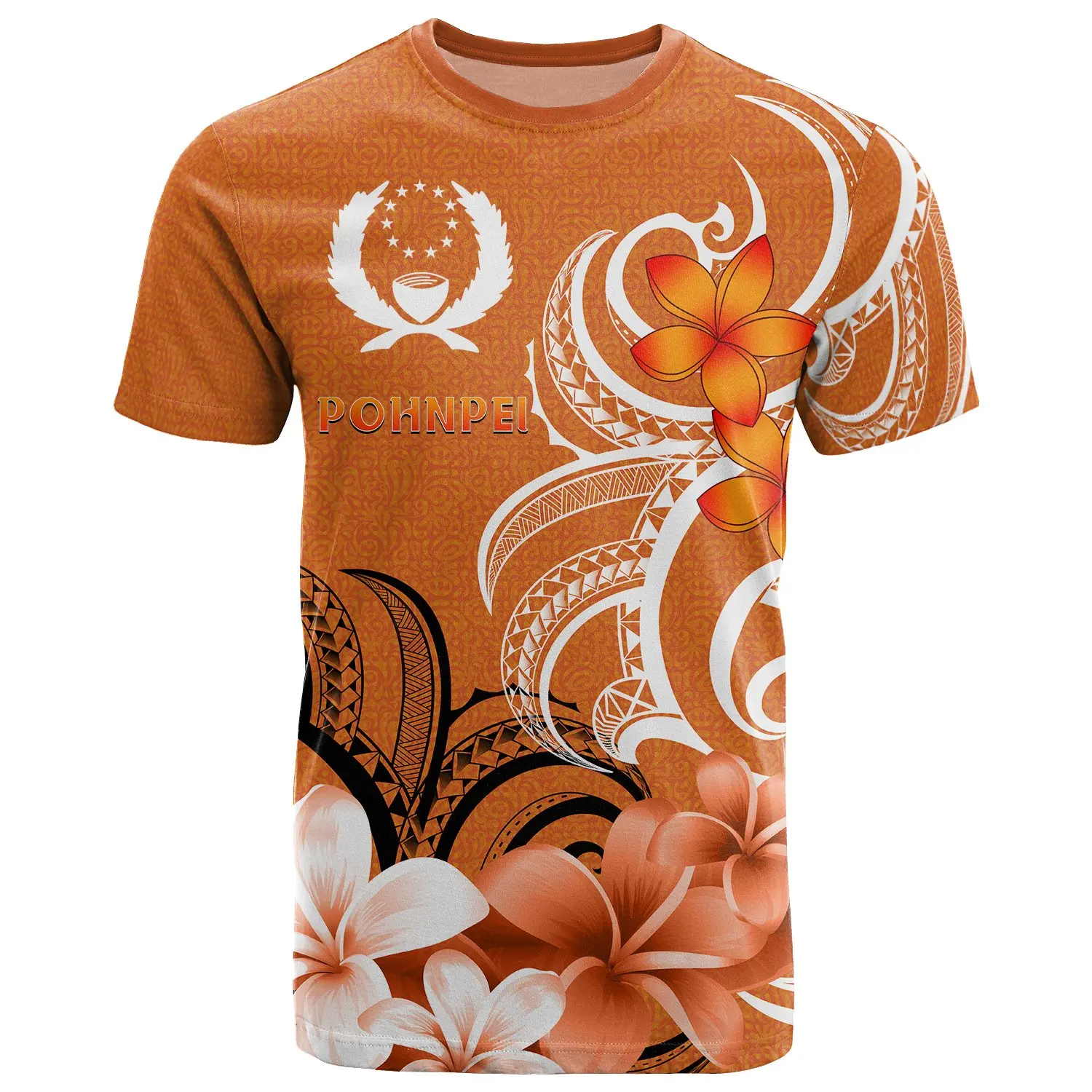 Pohnpei Polynesian Culture Tribal Island Retro Tattoo 3d Printing Men's And Women's Summer Streetwear Short-sleeved T-shirt A-4