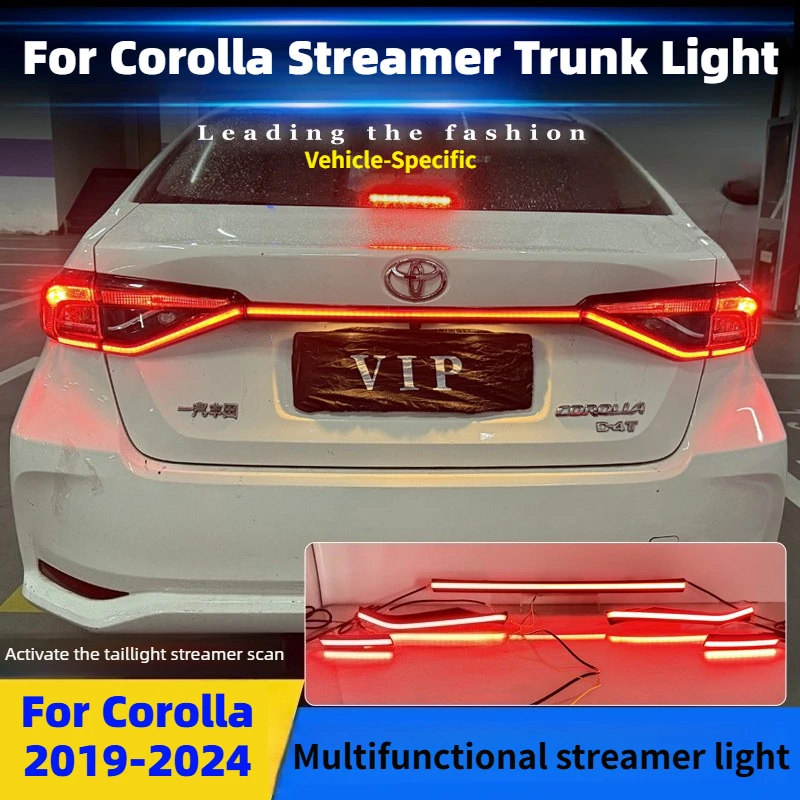 Rear LED Lamp Taillight Full-Width Tail Light Assembly for Toyota Corolla 2019-2024 Modified LED Taillights Trunk Brake Lights