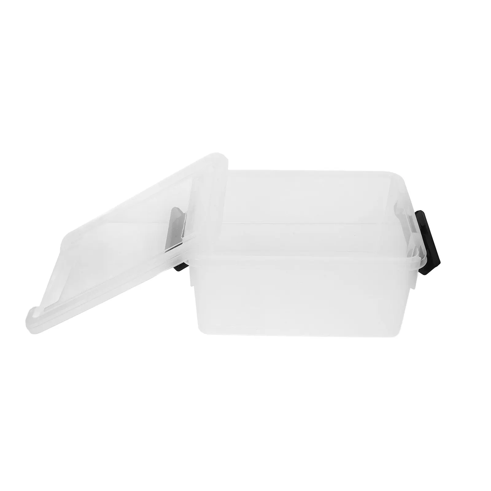 

7L Transparent File Storage Box Desktop Document Organizer for Office Supplies Clear Plastic Storage Bin with Lid Space-Saving