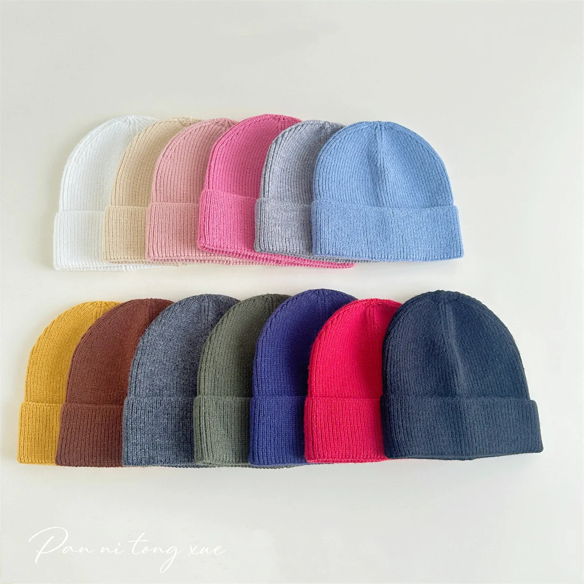 

Head Cap Hugger Toque Stocking Watch Adult Knitted Simple Warm Hat Autumn Winter Men Women Windproof Woolen Boards 8M117