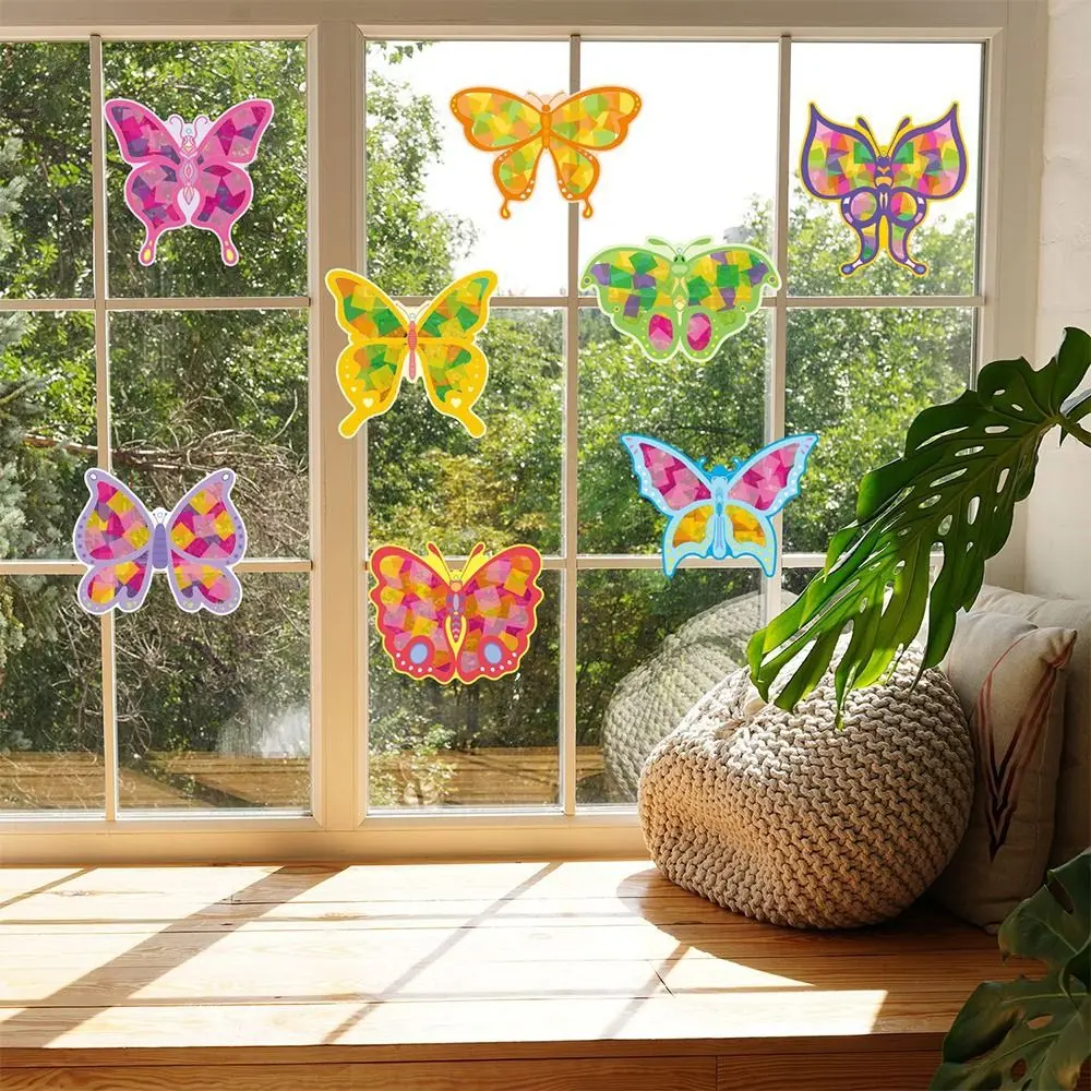 Multicolor DIY Sun Catcher Pendant Butterfly Princess Paper Hand Make Hanging Decoration Accessories Handmade Art Craft