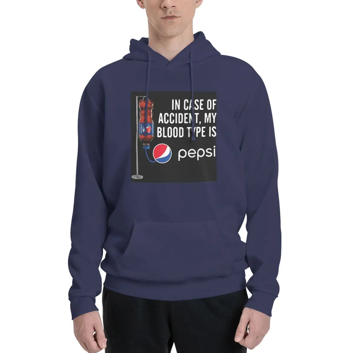 In Case Of Accident My Blood Type Is -Pepsi Hoodies Men's Women Pullover Sweatshirt Hip Hop Long Sleeve Streetwear Autumn Winter