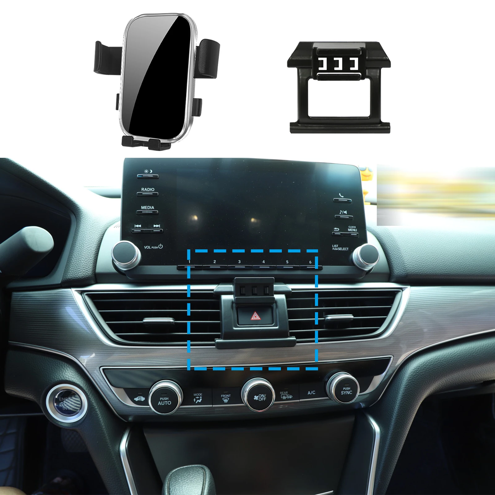 

GPS Bracket Navigation Stand Auto Accessoriesr for Honda Accord 10th Gen 2018 2019 2020 2021 2022 Car Mobile Phone Holde