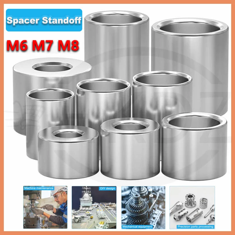 M6 M7 M8 304 Stainless Steel Unthreaded Standoff Spacer Bushing Washer Round Hollow Gasket Sleeve Length 2 3 4 5 6 7 8~ 35 40mm