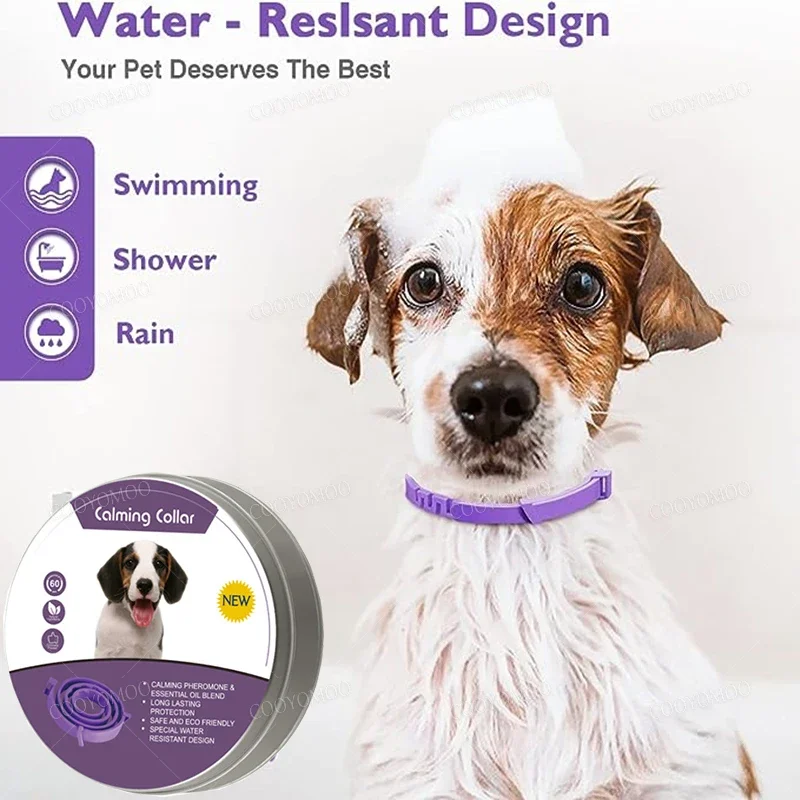 New Release Dog Calming Pheromone Collar Cat Relieve Anxiety Adjustable Comfortable Collar For Puppy Kitten Large Dog Accessorie