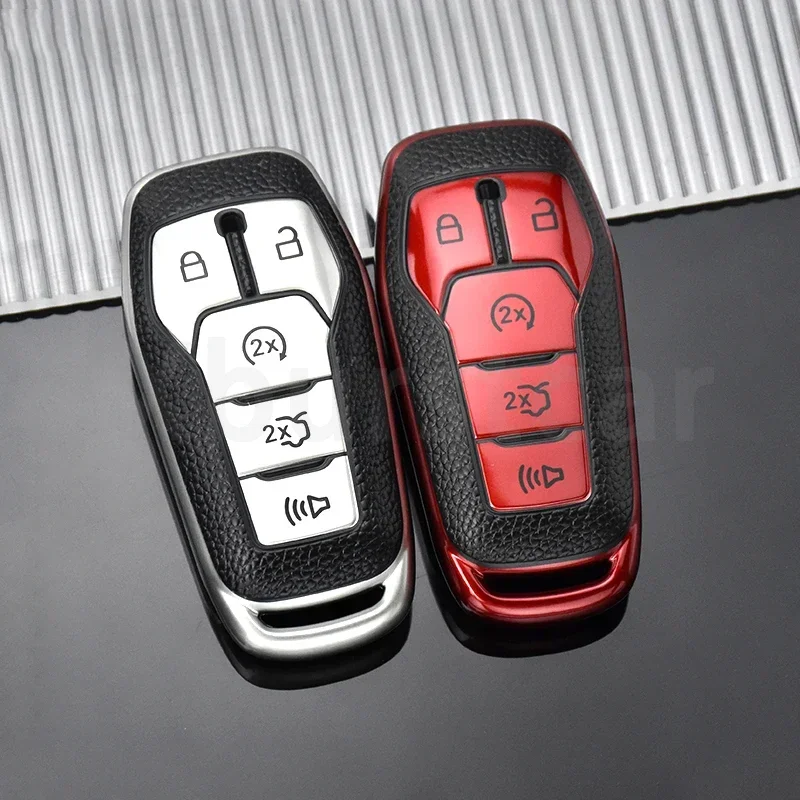 Auto Car Key Shell Fob Holder For Ford Fusion Mondeo Mustang F-150 Explorer Edge 2015 2016 2017 2018 2019 Key Cover Case