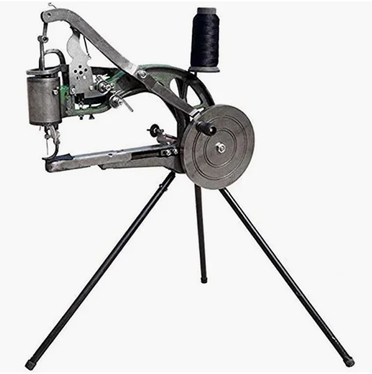 leather cobbler sewing machine black shoe stretching manual hand crank repair mending machine dual cotton nylon line