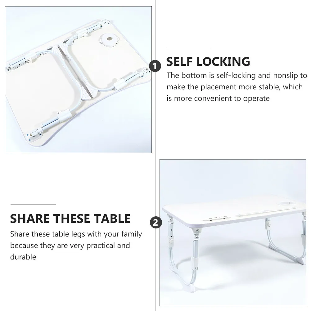 1Pair U-Shaped Self-Locking Folding Iron Bed Desk Leg Strong Stable Replacement Table Leg for Computer Desk Home Table