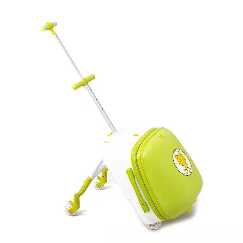 Koffer kann sitzen und fahren Wagen leuchtende Brems räder faule Männer Baby Mutter faltbares Gepäck Kinder Kabinen träger Reisetaschen