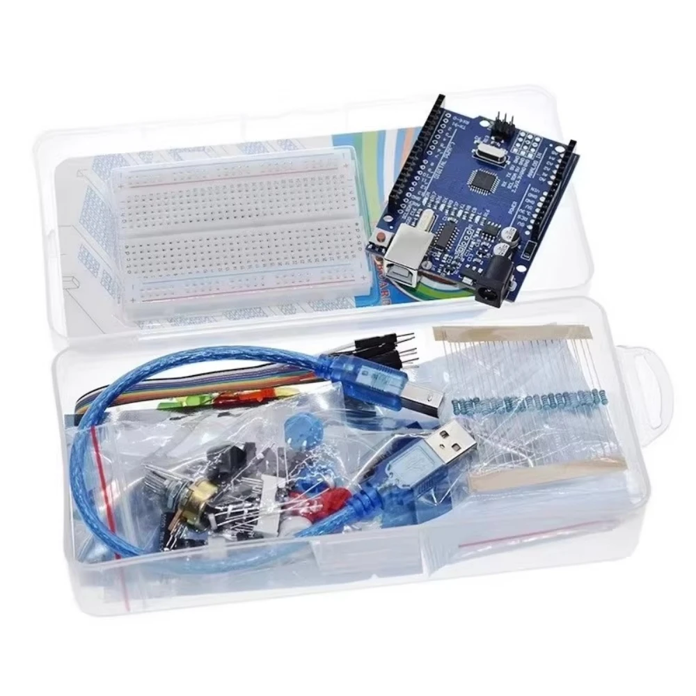 400 Tie-points Breadboard DIY Project Starter Kit For Arduino UNO R3 Kit Electronic DIY Kit Electronic Component Set With Box