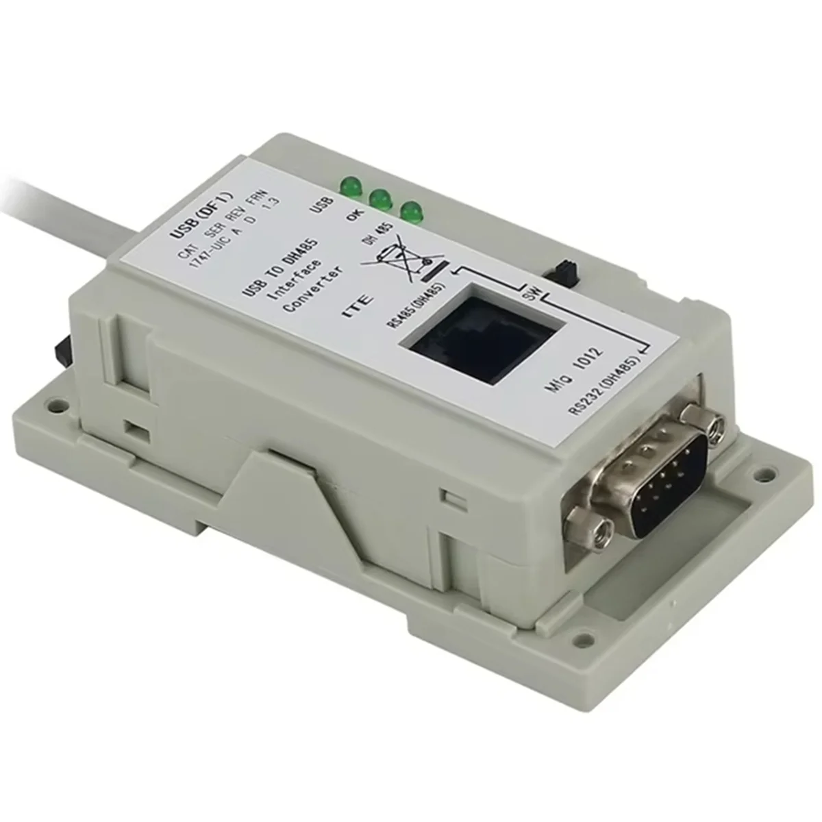 

A47ZZ New 1747-UIC USB to DH485 Interface Converter RS-232 and RS-485 Ports,3 LED Indicators