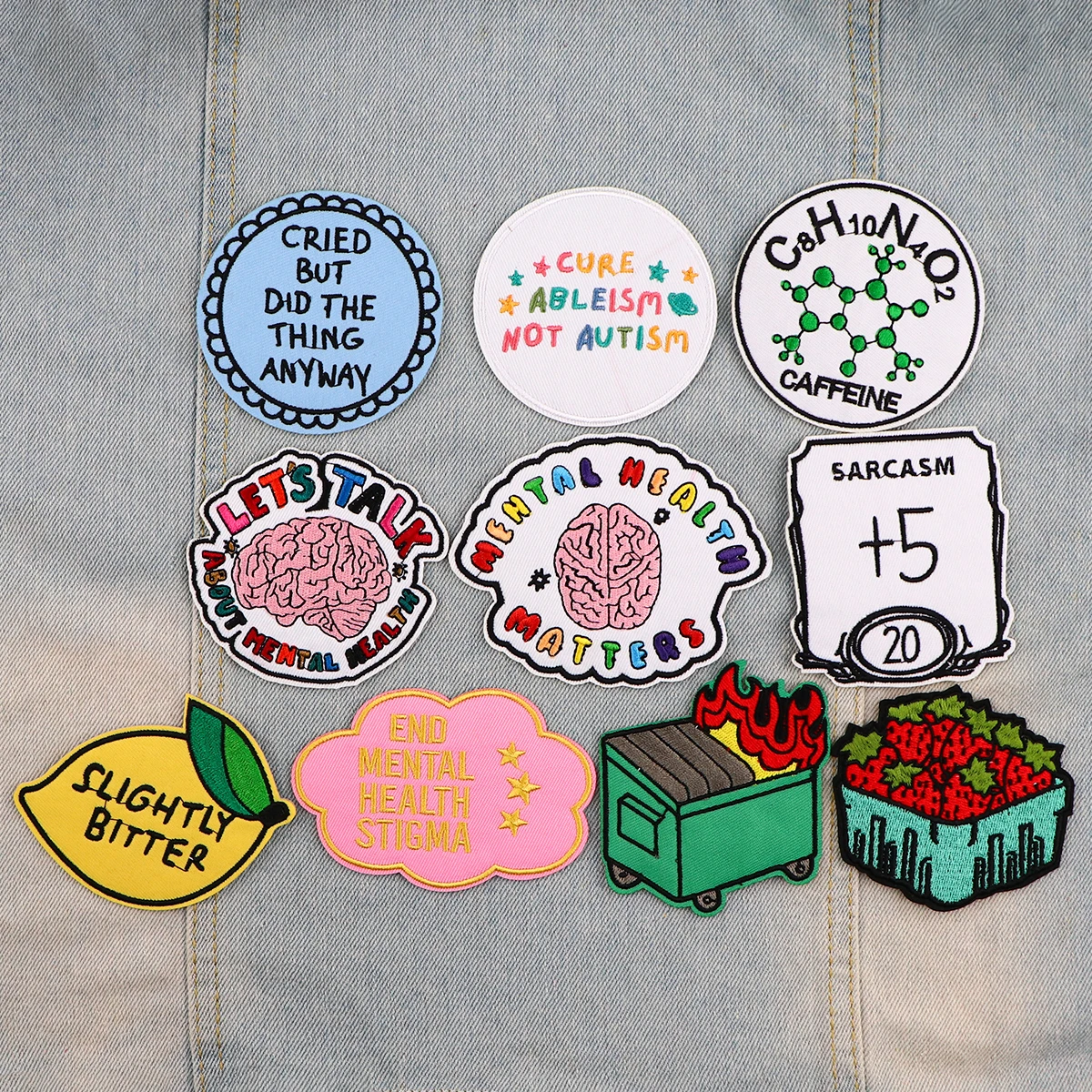 Quotations Series Patches For Clothes Men Women DIY Embroidery Applique Fusible Patch DIY Ironing Stickers Badge Accessories