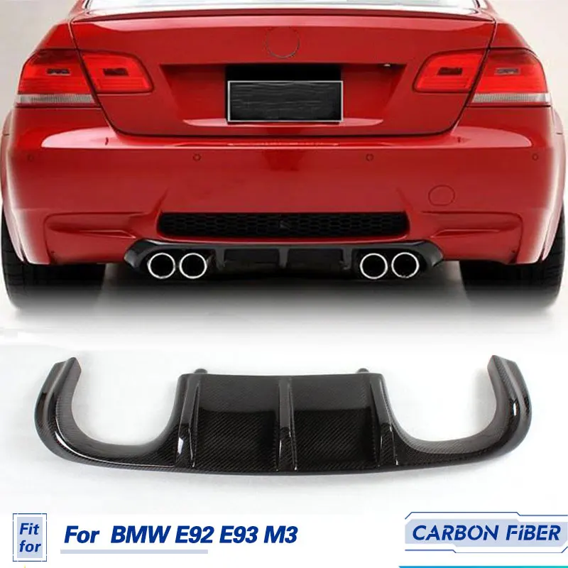 

Car Rear Bumper Diffuser Lip Spoiler Carbon Fiber for BMW E92 E93 Coupe Convertible M3 2007-2013 Racing Rear Lip Body Kit FRP
