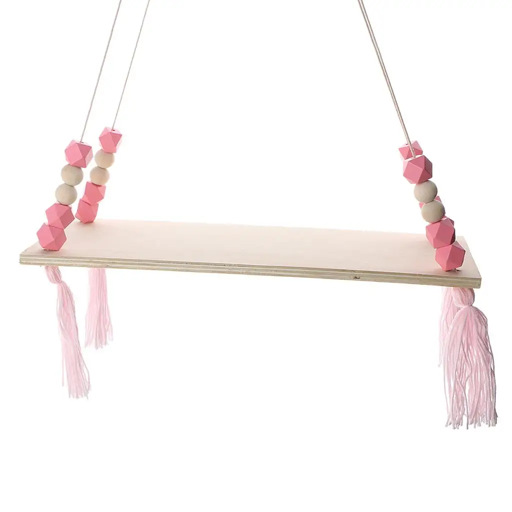 Floating Wooden Wall Shelf Display Rack Organizer for Bedroom Hallway Kids Room Home Decoration