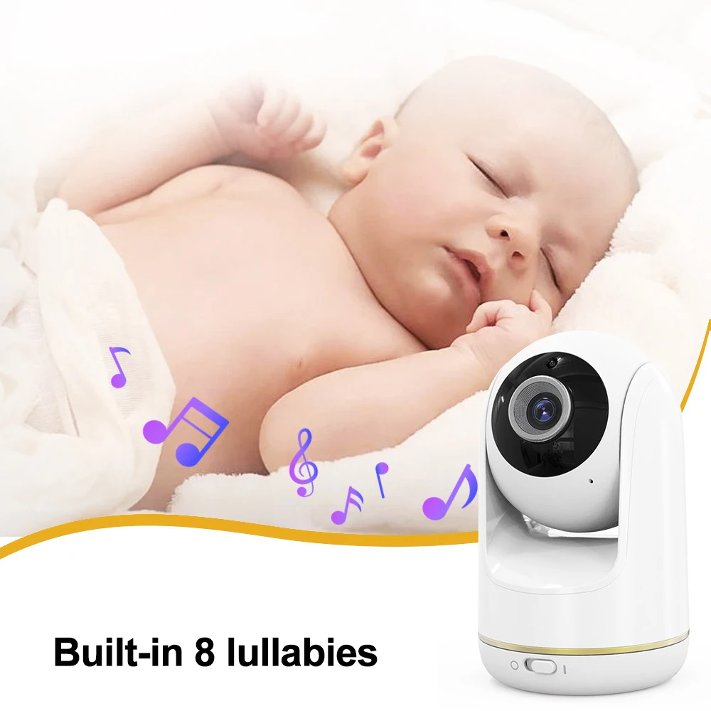 VB803 Baby Monitor 5 Inch Indoor 720P Larger Display 3X Zoom Surveillance PTZ Way Audio Electronic Baby-sitter Night Vision  Cam