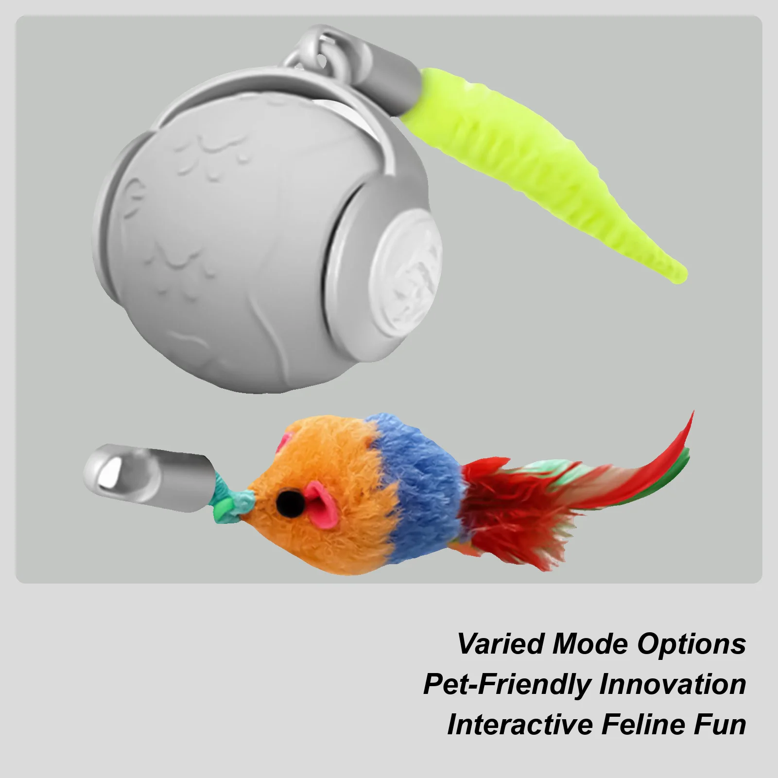 

Игрушка с шариком для кошек, 3-режимная электрическая когтеточка с хвостом, электрическая игрушка для кошек для шлифования зубов, самостоятельные развлечения