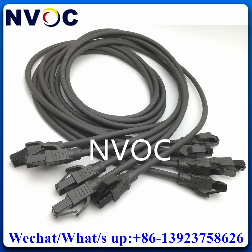 100Pcs NVOC-China LAN Gray Cable Outdoor Waterproof 4Pairs 24AWG 10Gbps 600MHz RJ45 Network UTP CAT6A Patch Cord For LED Rental