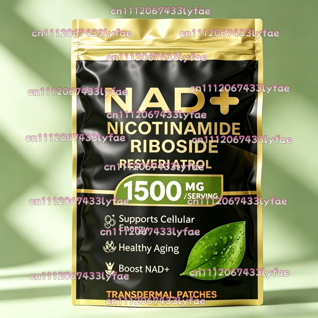 30 Patches Liposomal NAD+ Transdermal Patches with Resveratrol Support Cellular Health, Stamina & Healthy Aging for Women & Men