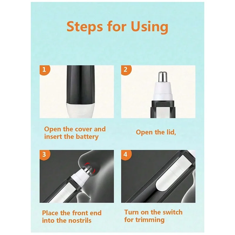 

-A16I Комбинированный электрический триммер для волос в носу и бровях — удобный уход за мужчинами и женщинами