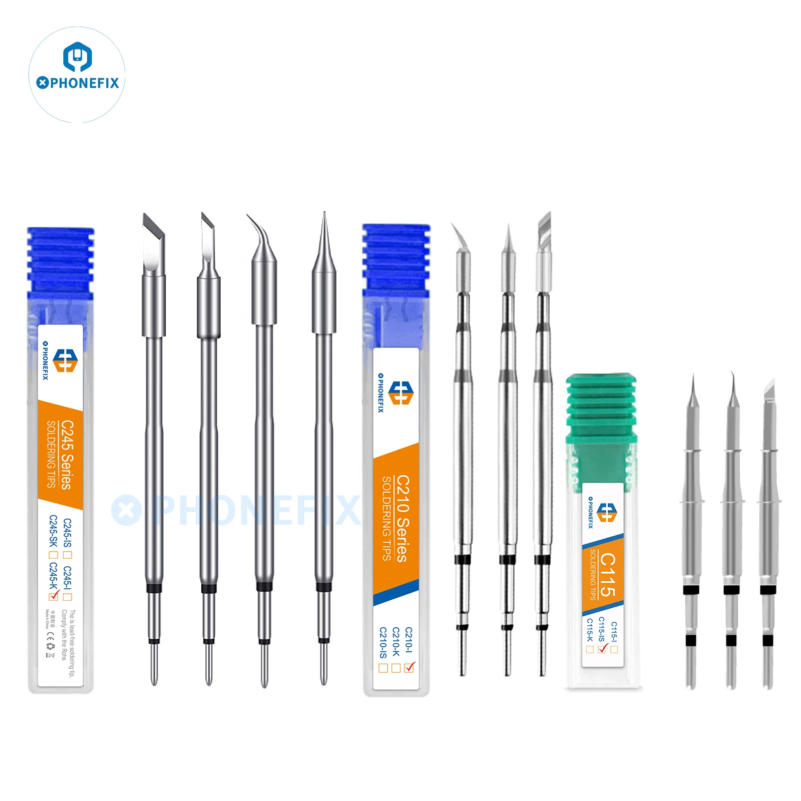 C115 C210 C245 Series Soldering Iron Tips Lead Free Heating Core Compatible With JBC Sugon Aifen Aixun Soldering Station Handle