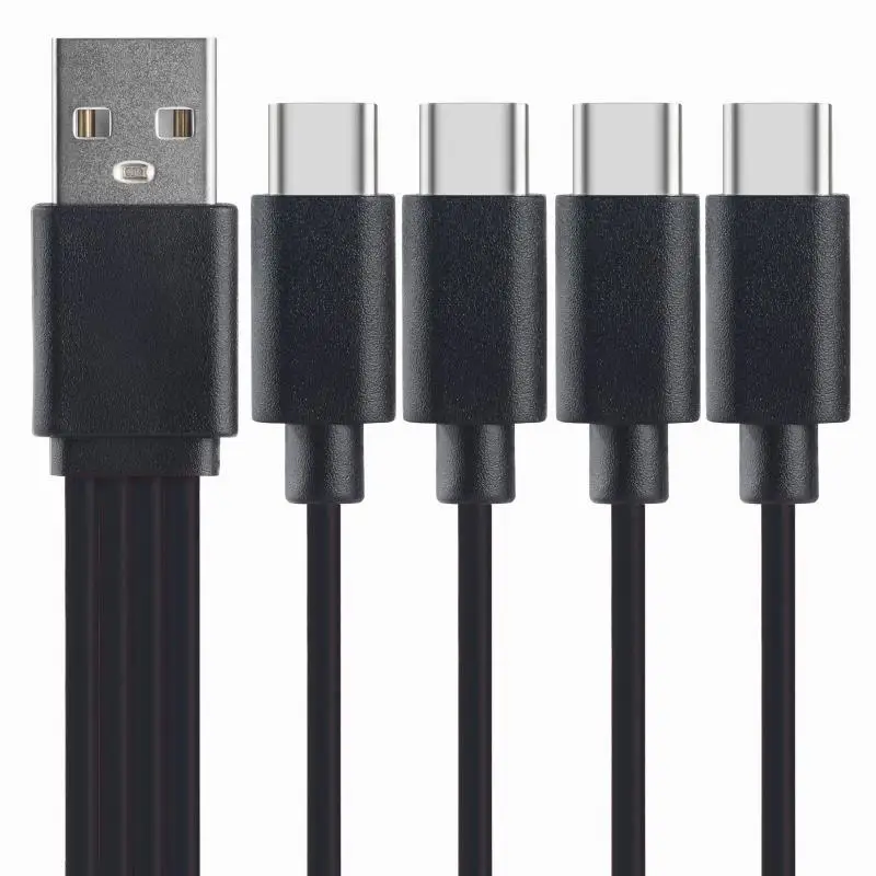 1Pcs 4 In 1 Multi-USB C Splitter Charging Cord For Huawei Tablet Laptop PC USB Type C Fast Charging Data Cables
