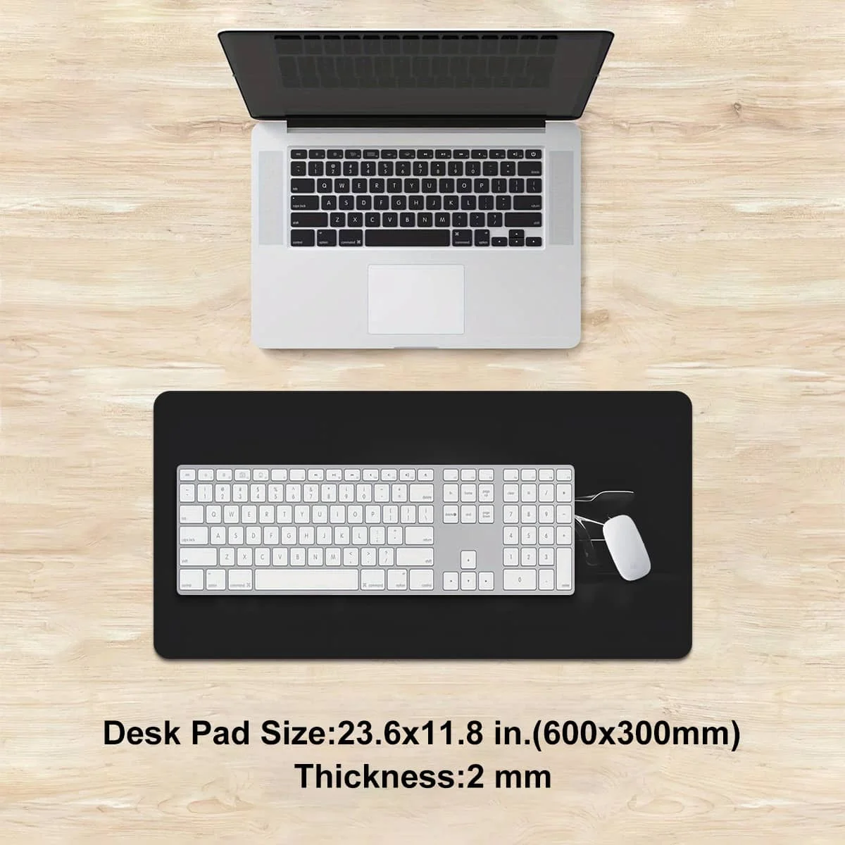1pc Large Black Sports Car Silhouette Design Mouse Pad - Multi - size Non - Slip Stitched Edge Desk Mat for Gaming Home Office