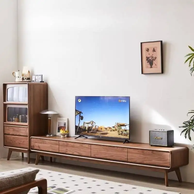 Wood European Tv Cabinet Solid Wood Minimalist Designer Porta Tv Stand Apartments Accessories Muebles Para Hogar Room Furniture
