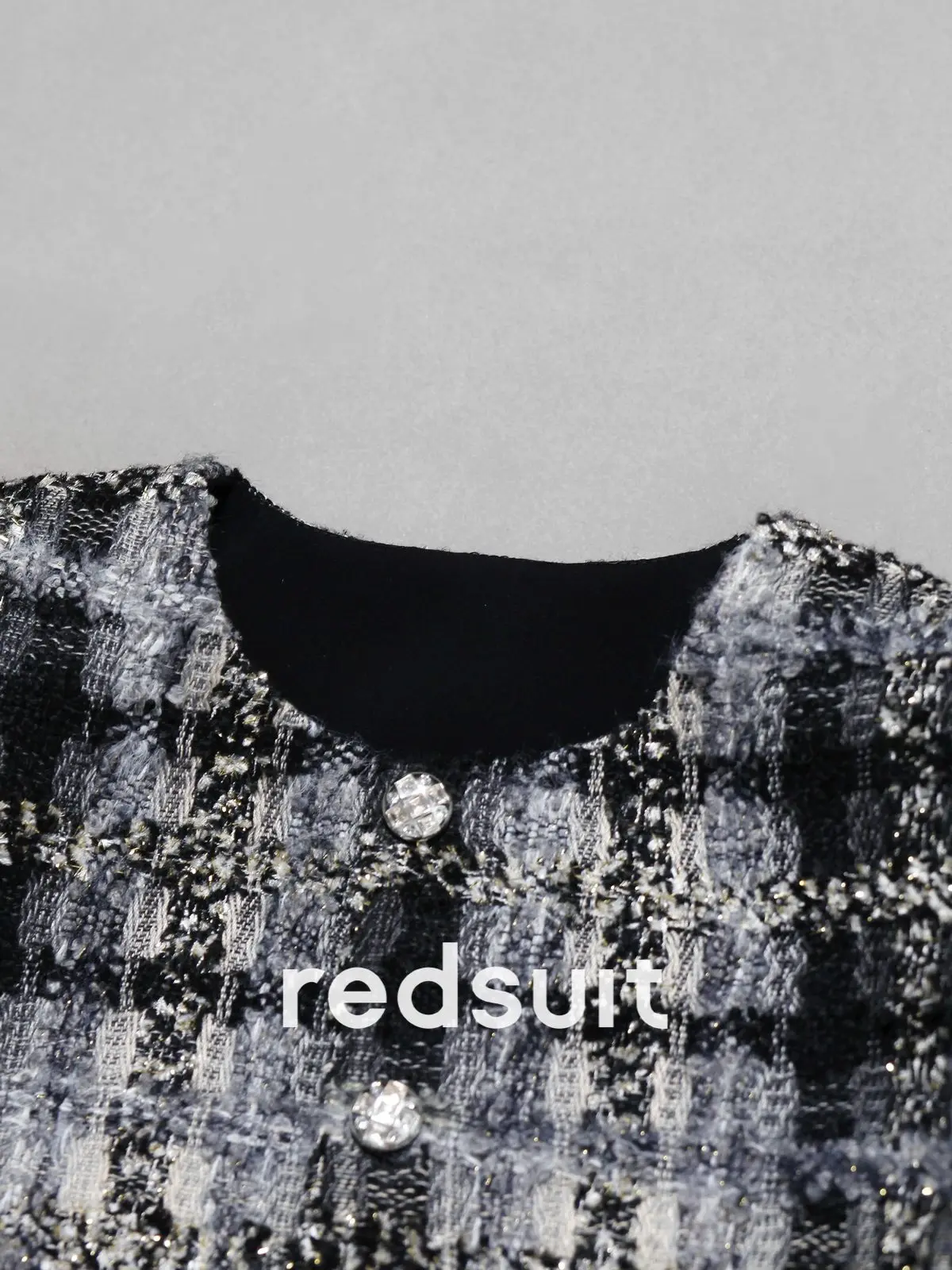 New Heavy industry gold wire wool plaid coarse woolen single breasted jacket, high-end top Custom size