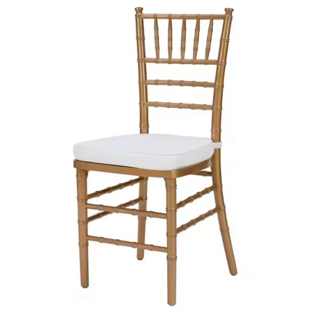 wedding chair steel wholesale stainless steel tiffany stackable event furniture chiavari chair with cushions