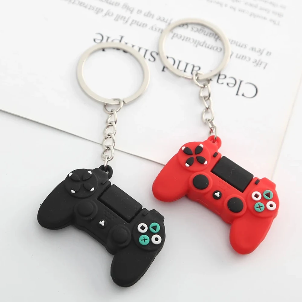 Pendant Men and Women Couple Key Chain Simulation Game Keychain Gamepad Keychain Video Game Handle Keyring Joystick KeyChain