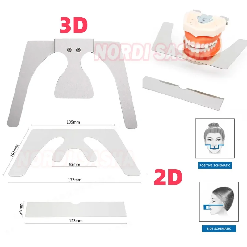 2Pcs/Lot Dental Orthodontic 2D/3D Occlusal Plane Plate Maxillary Casting Jaw Fox Teeth Mouth Guard Position Autoclavable