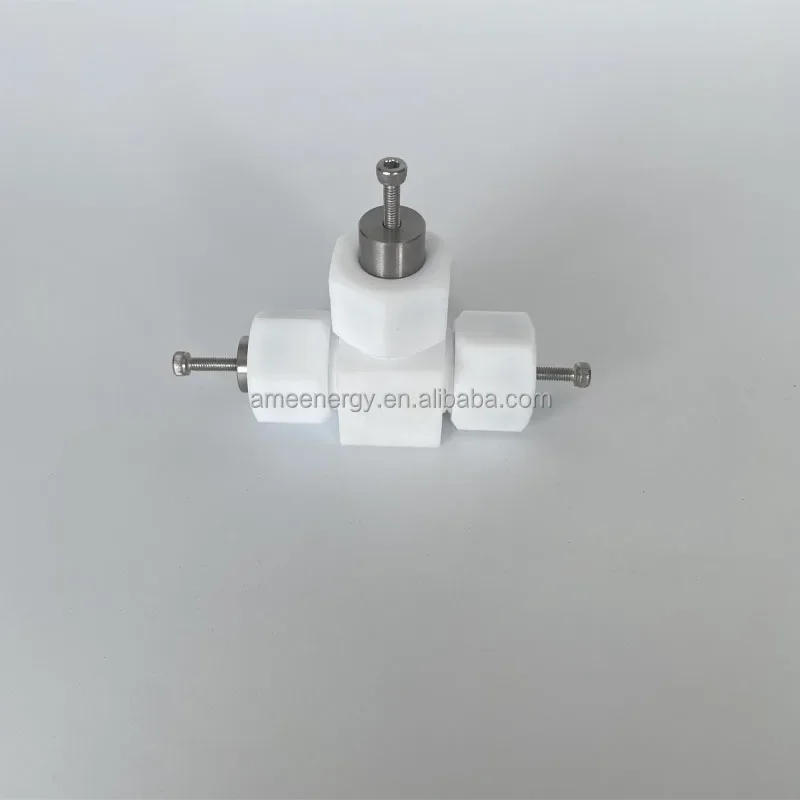 เซลล์จำลองแบบ Swagelok สำหรับการทดสอบแบตเตอรี่ลิเธียมไอออนด้วยเซลล์สามขั้วแบบ Swagelok