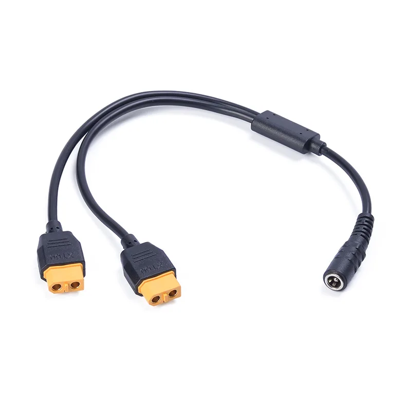 5521 5.5x2.1 To Double XT60 Y Power Cable 3 Styles Male/Male Female/Female Male+Female OD4.0 PVC 20AWG 6A RC Splitter Wire 30cm