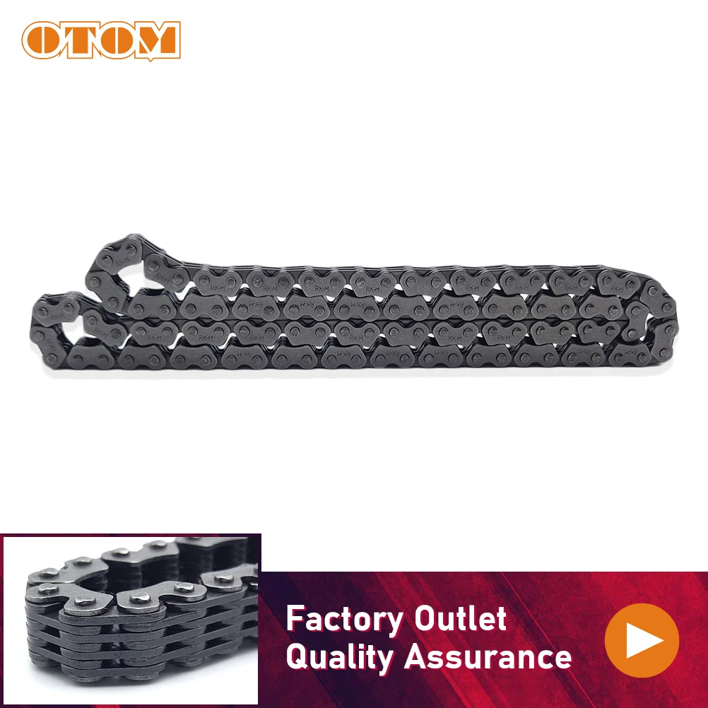 OTOM akcesoria motocyklowe krzywka silnika łańcuch rozrządu RKM łańcuch 100/118 Link do ZONGSHEN ZS177MM ZS194MQ NC250 NC450 K6