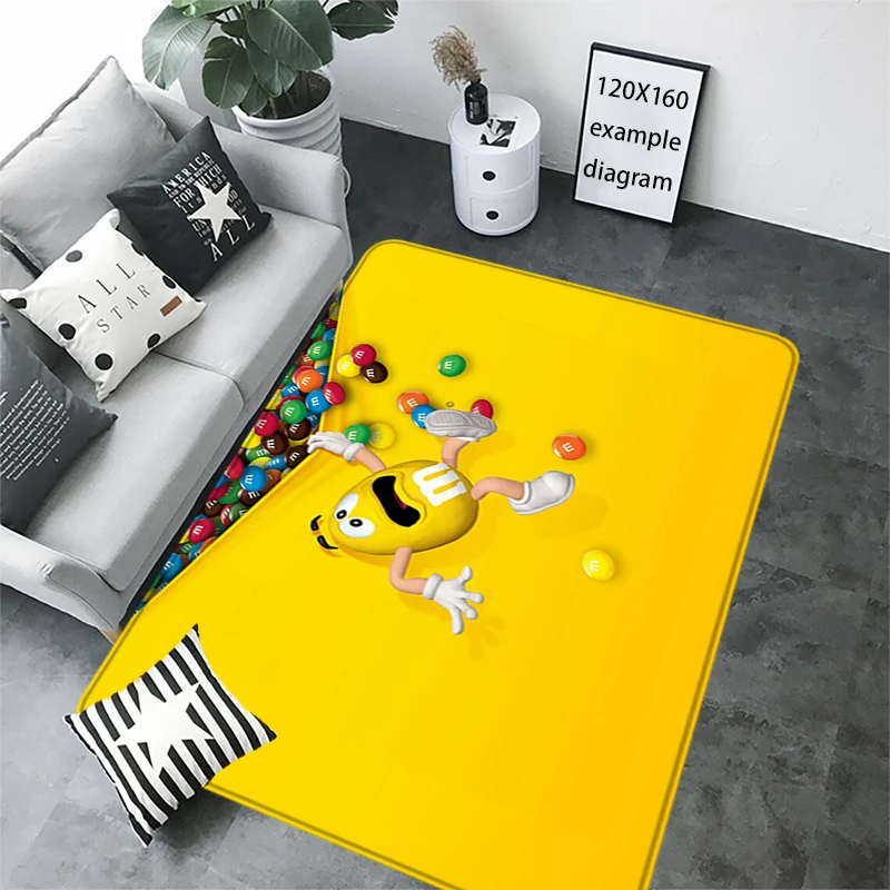 Home Entrance Doormat M&M Candy Snack Kitchen Carpet Living Room Rugs Foot Carpets Bathroom Rug Floor Mats Non-slip Hallway Mat