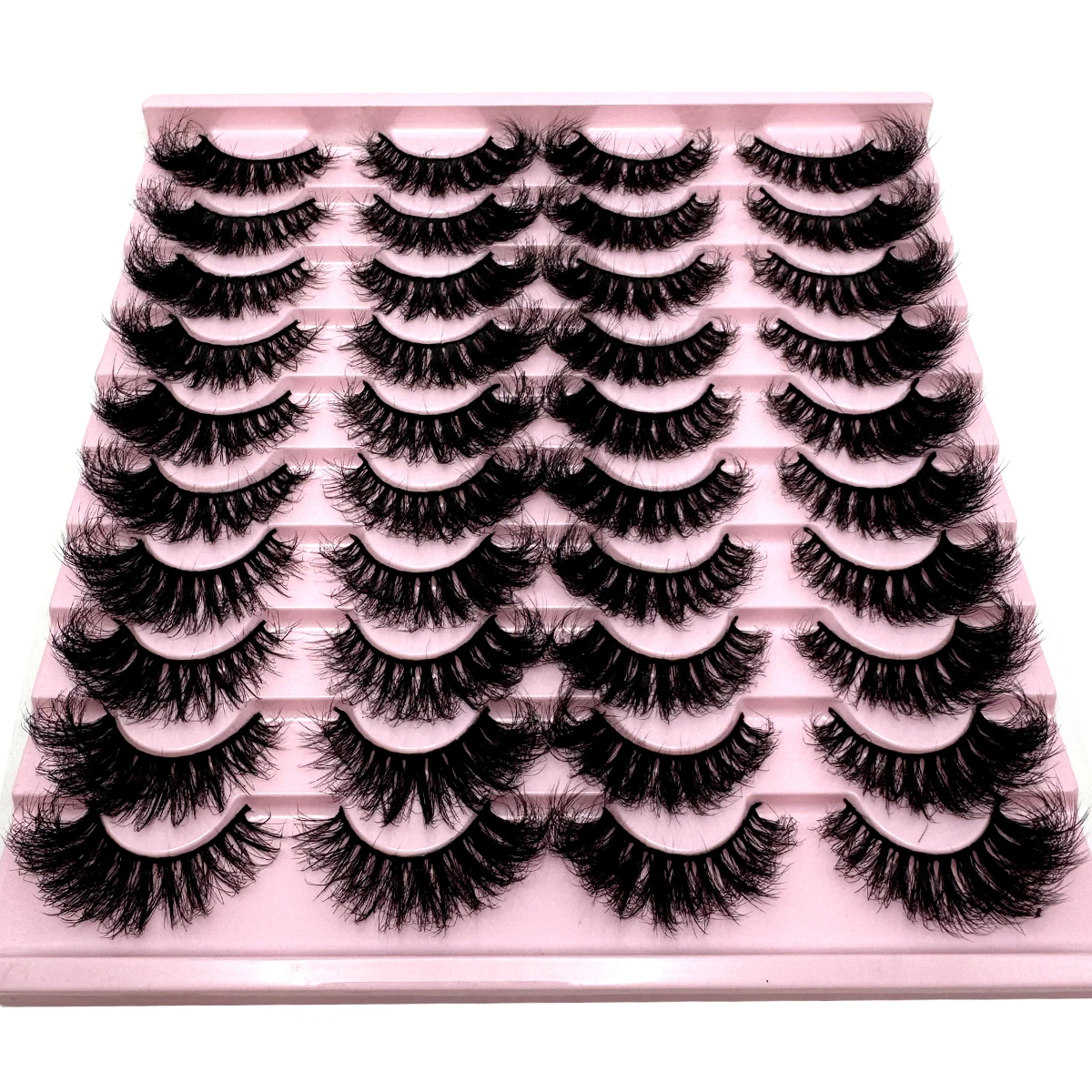 Thick Dramatic Faux Mink Eyelashes 20 Pairs Fluffy 3D Lashes for  Volume Wispy 3D Mink Lashes Wholesales Natural False Eyelashes