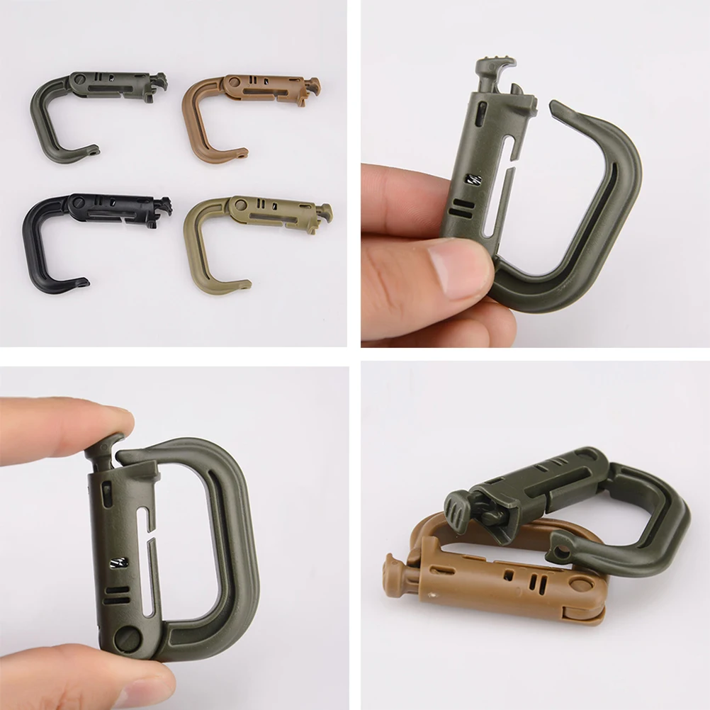 

7pcs Nylon Ribbon Hanging Buckle Set D-Ring Buckle Kit For Belt Backpack Keychain Outdoor Gear Carabiner Hook Hunting