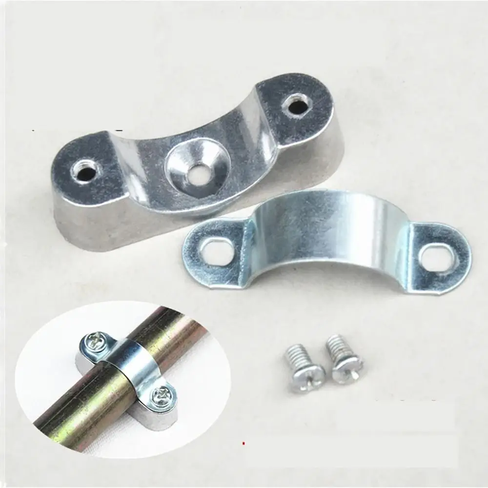 1Pcs Aluminum Alloy / 304 Stainless Steel Off-Wall Code Hardware Fastener 16mm-50mm Saddle Card Fixed Clip With Screw Pipe Clamp